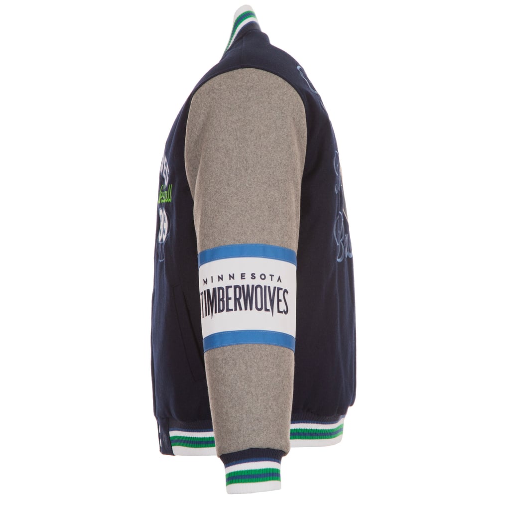  Minnesota Timberwolves JH Design Reversible Wool Full-Zip Jacket - Navy